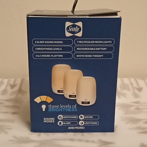 NIB Sealy Night Light & Wireless Speakers Sound Machine - Picture 2 of 4